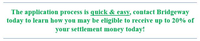 To apply for a lawsuit loan, contact us today and our team will ask you few questions. You can be approved for legal funding in 24 hours or less